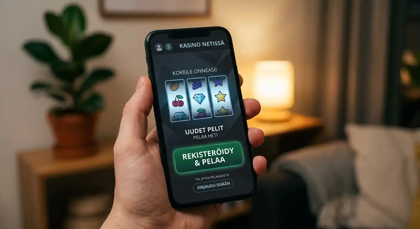 Pikakasinon aloitusnäkymä mobiilissa – kasino ilman rekisteröitymistä 2026